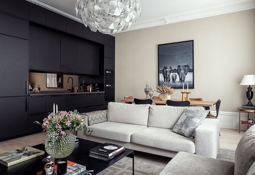 斯德哥尔摩优雅现代公寓，黑厨引领时尚-2