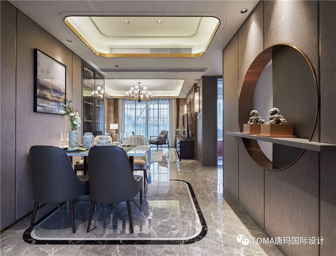 鹰潭星海湾新中式轻奢样板房设计-15