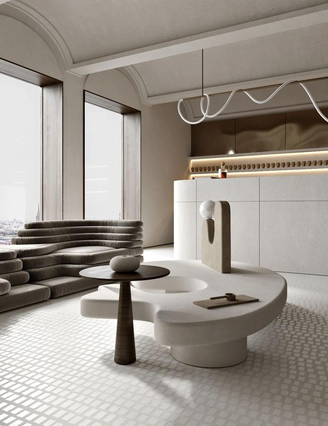 柔软的、弯曲的木材，赭色墙壁丨乌克兰基辅丨Tamara Batsmanova-8