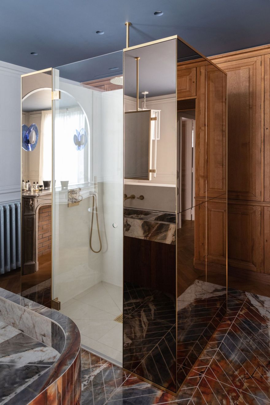 巴黎特罗卡德罗附近奥斯曼风格公寓改造丨法国巴黎丨室内设计师Delphine Maumot-39