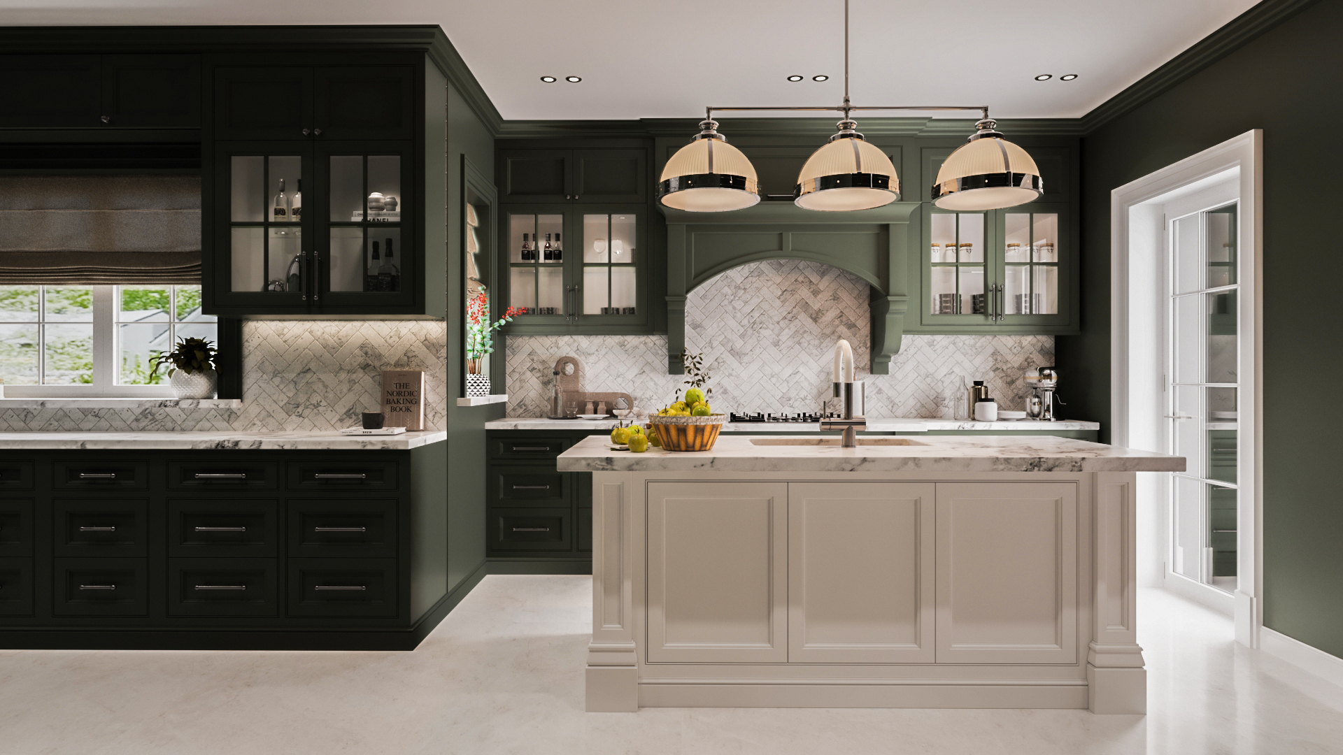 绿色美式风格厨房丨Scale-6