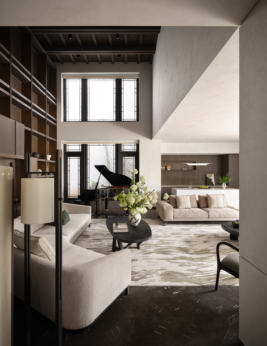 银杏汇湘湖天境 新中式挑空别墅丨中国杭州丨H.N.LIN空间美学馆-21