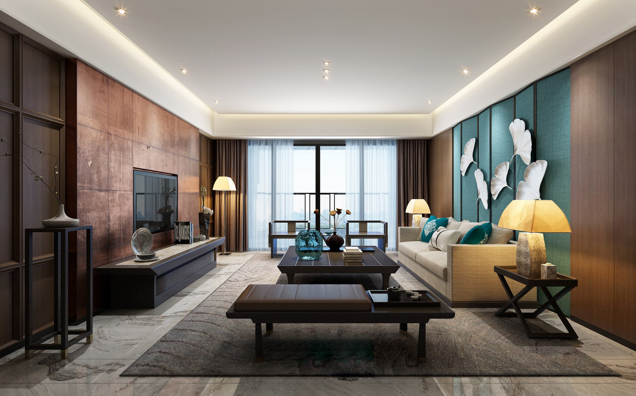 新中式 中式古典 奢华家装别墅样板房-18-28