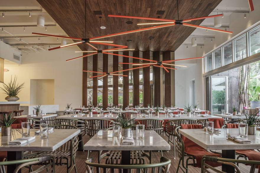 迈阿密“植物食品葡萄酒”餐厅 | 室内外的融合与多感官体验-8