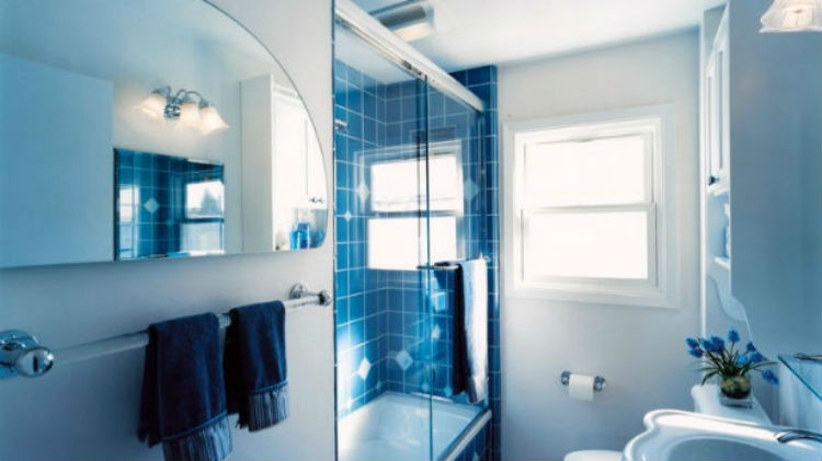 狭长浴室的20个设计方案-20