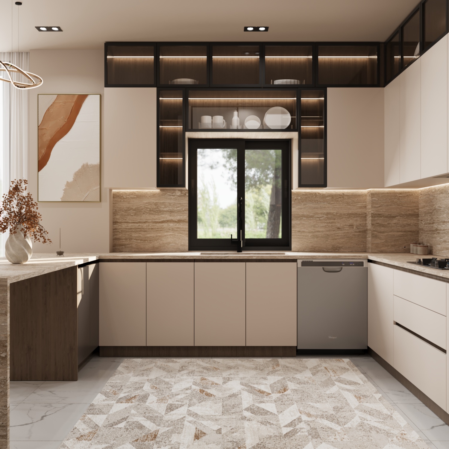 Modern Luxury living with open kitchen-5