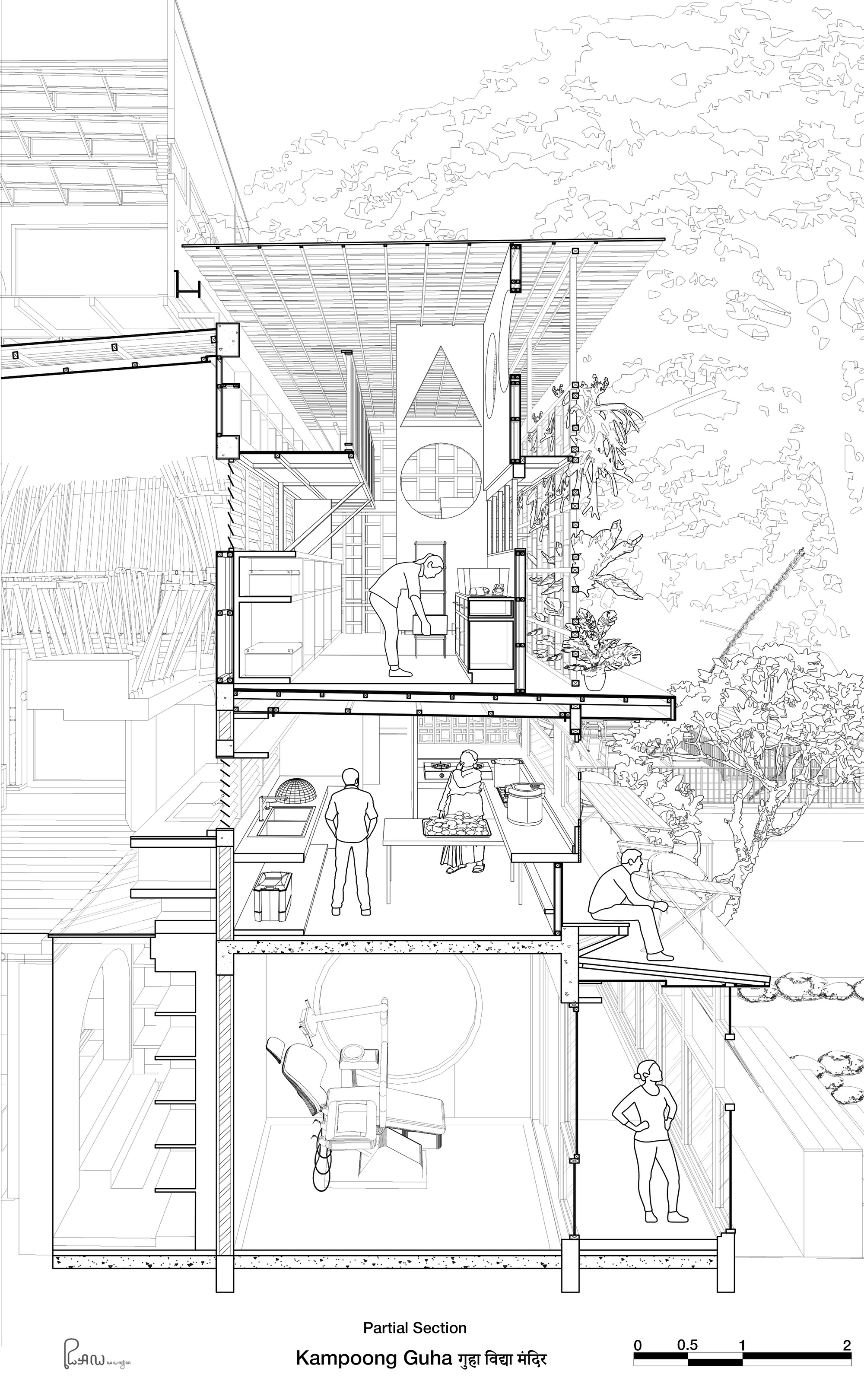 绿意盎然的别墅住宅兼工作室丨印度丨Realrich Architecture Workshop-34