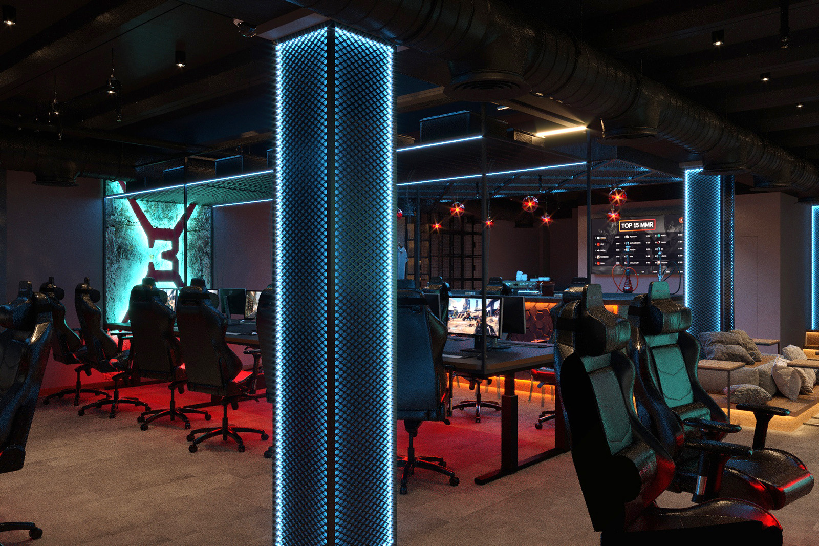 Кибер клуб X3 200м² — портфолио бюро ARXY-12