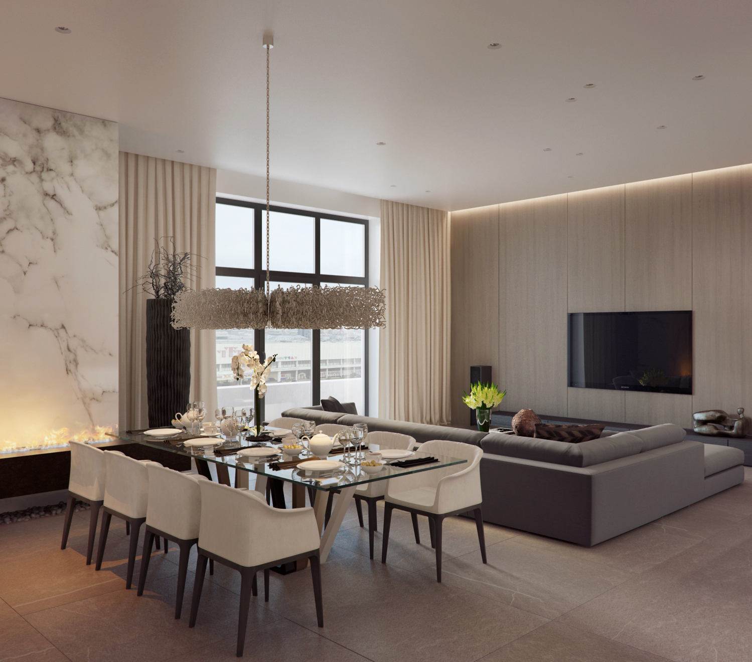 The interior of the apartment 190 m  on Yakimanka Alexandra Fedorova-9