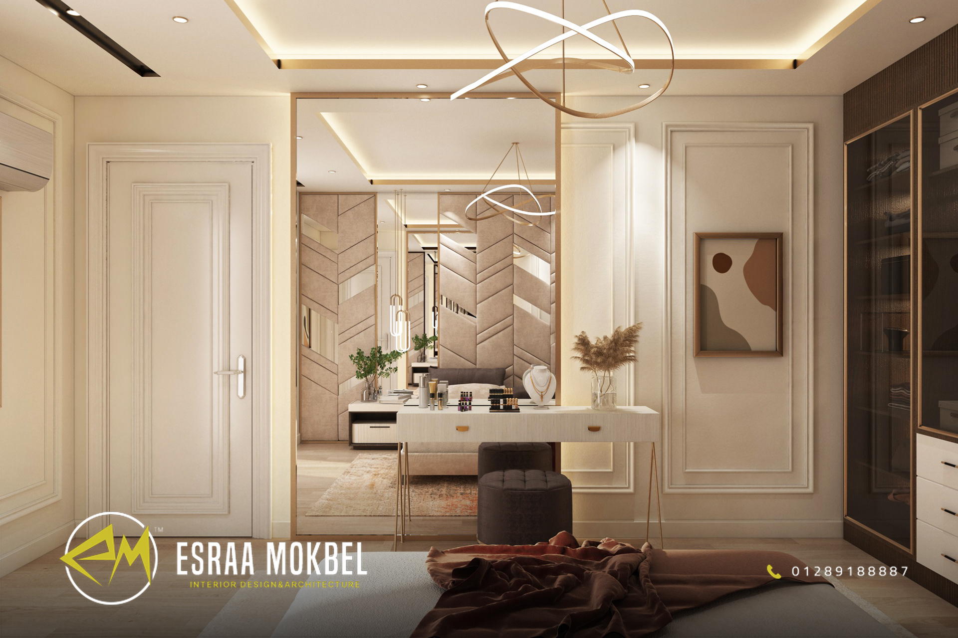 当代主卧室设计丨Esraa Mokbel 室内设计与建筑办公室-1