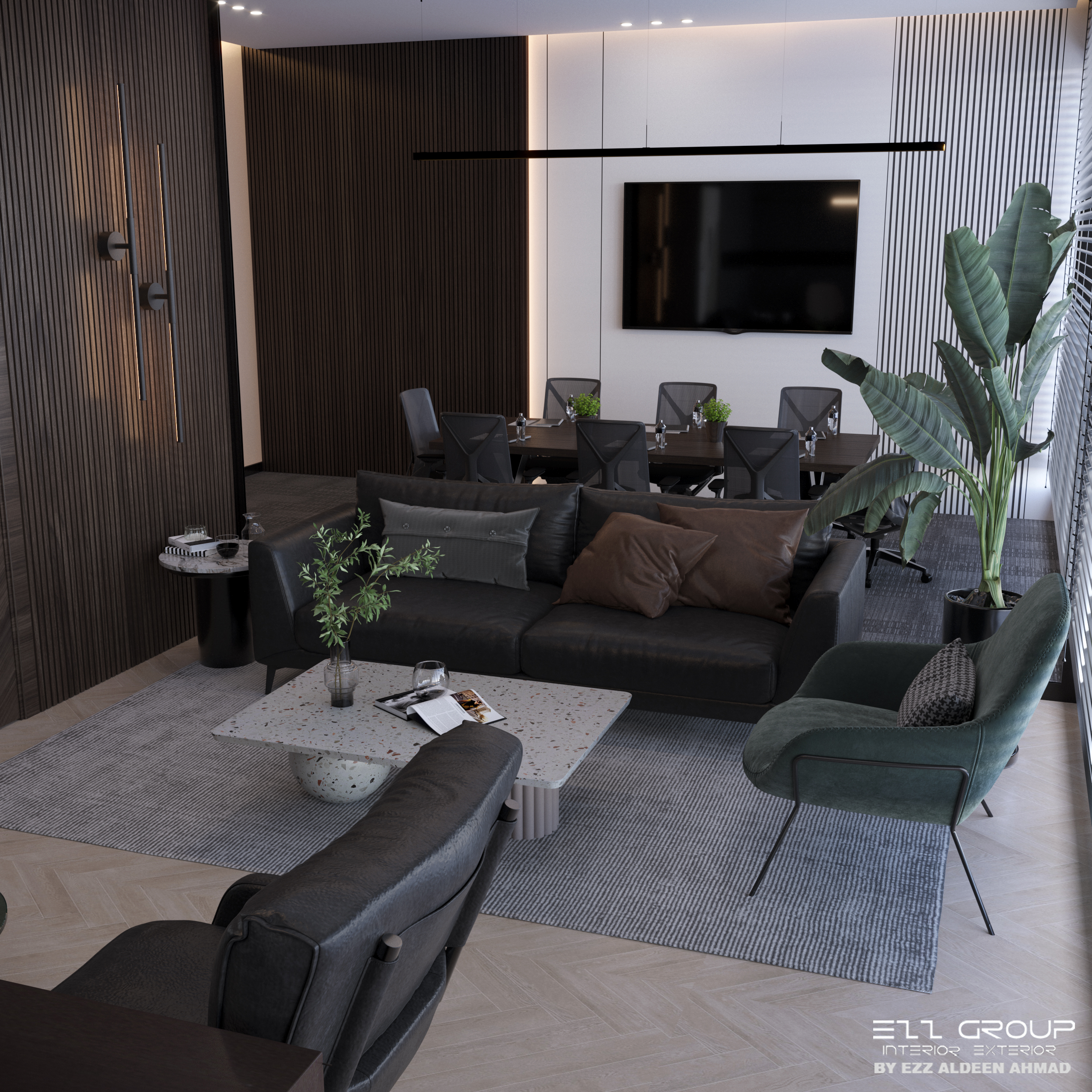 现代办公室内饰-3