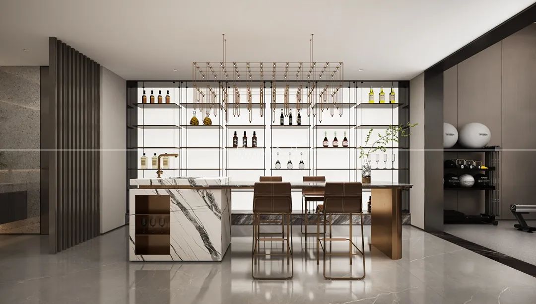 未央金茂府现代下叠别墅设计丨中国西安丨青马别墅设计-33