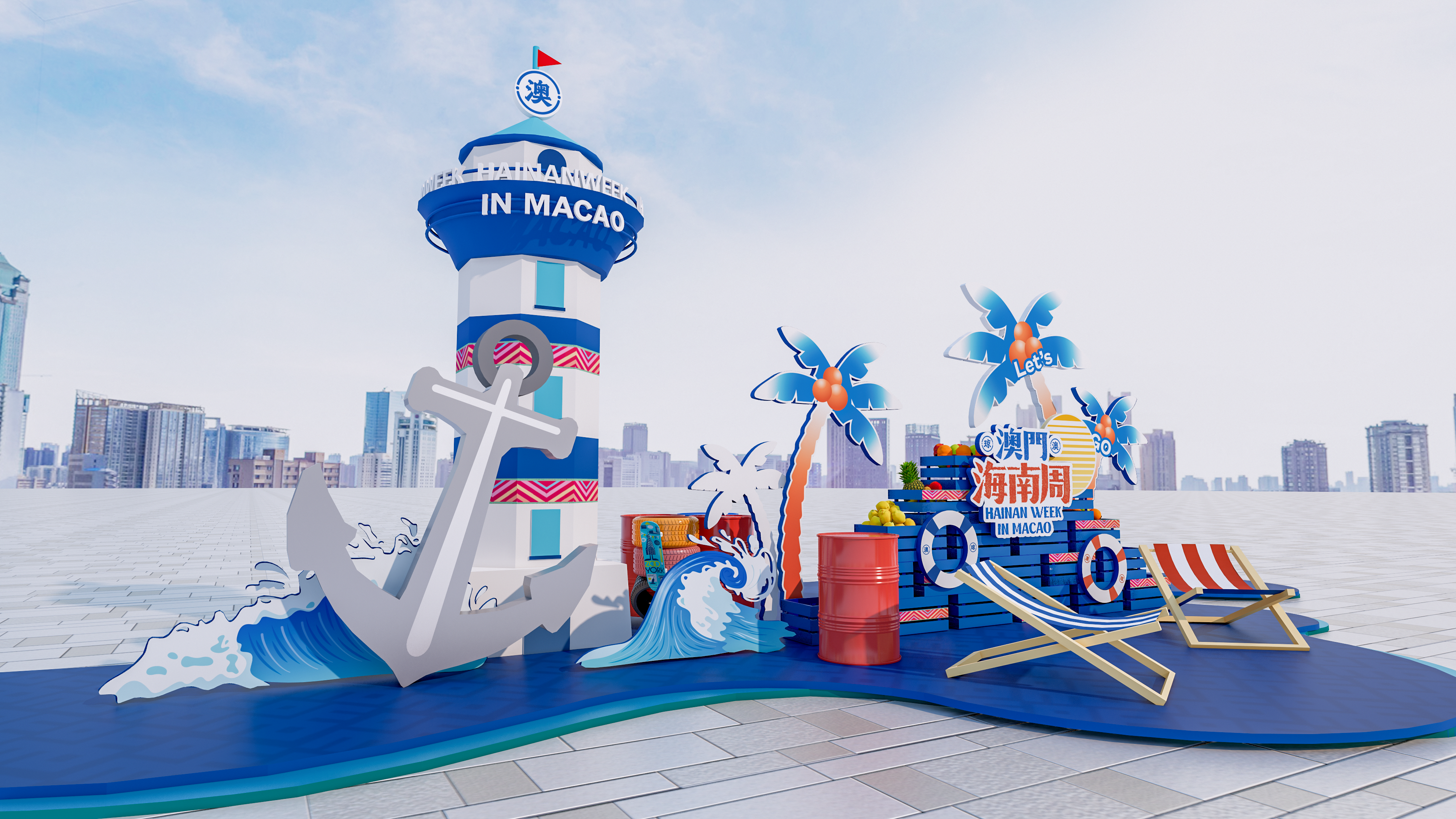 商业美陈活动 澳门海南周活动美陈设计丨中国澳门-10