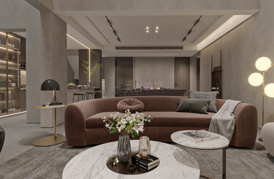 香港置地壹江郡现代轻奢别墅设计丨中国香港丨天古装饰-1