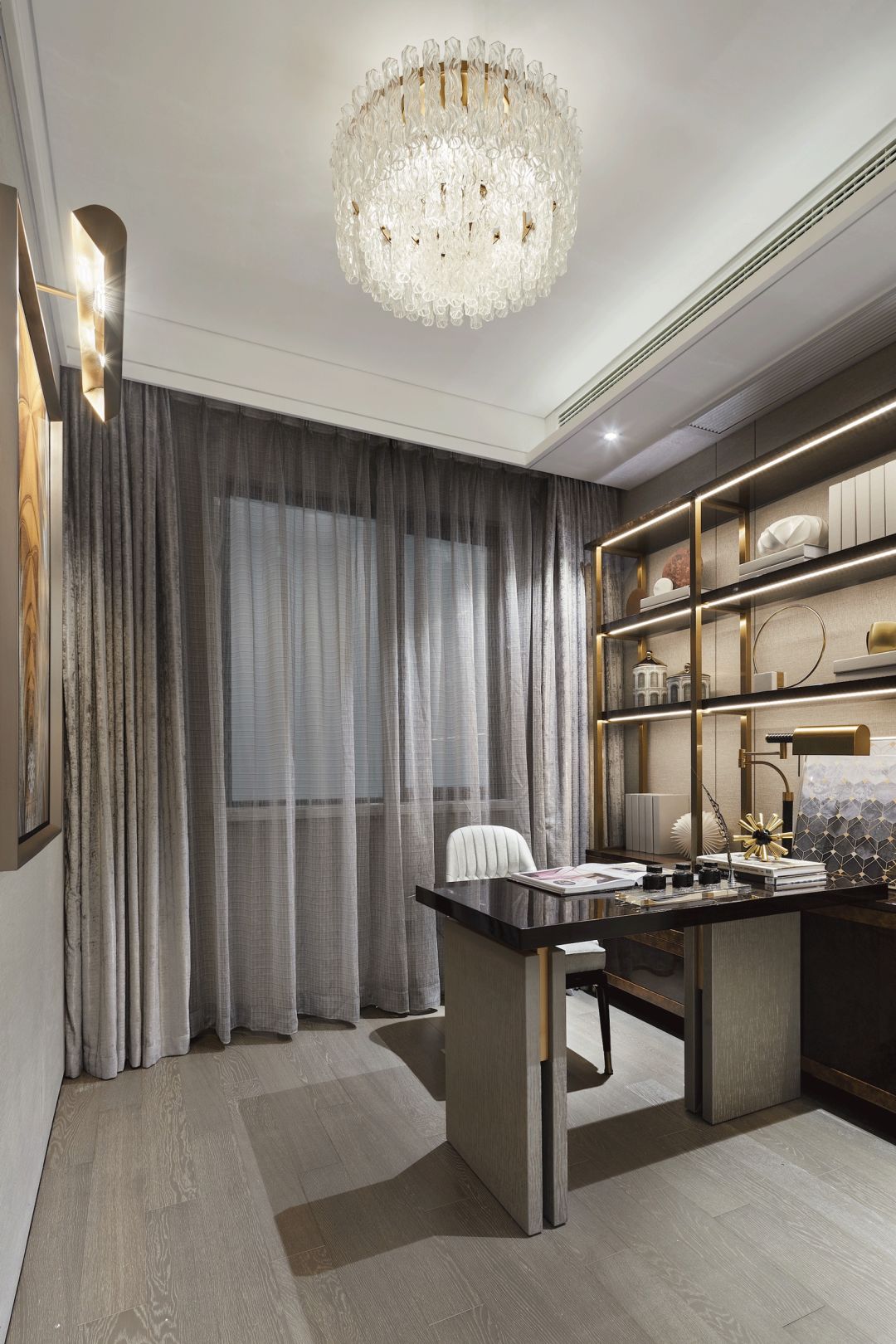 南昌欣悦湖 119 户型四房两厅两卫港式轻奢风住宅设计-29