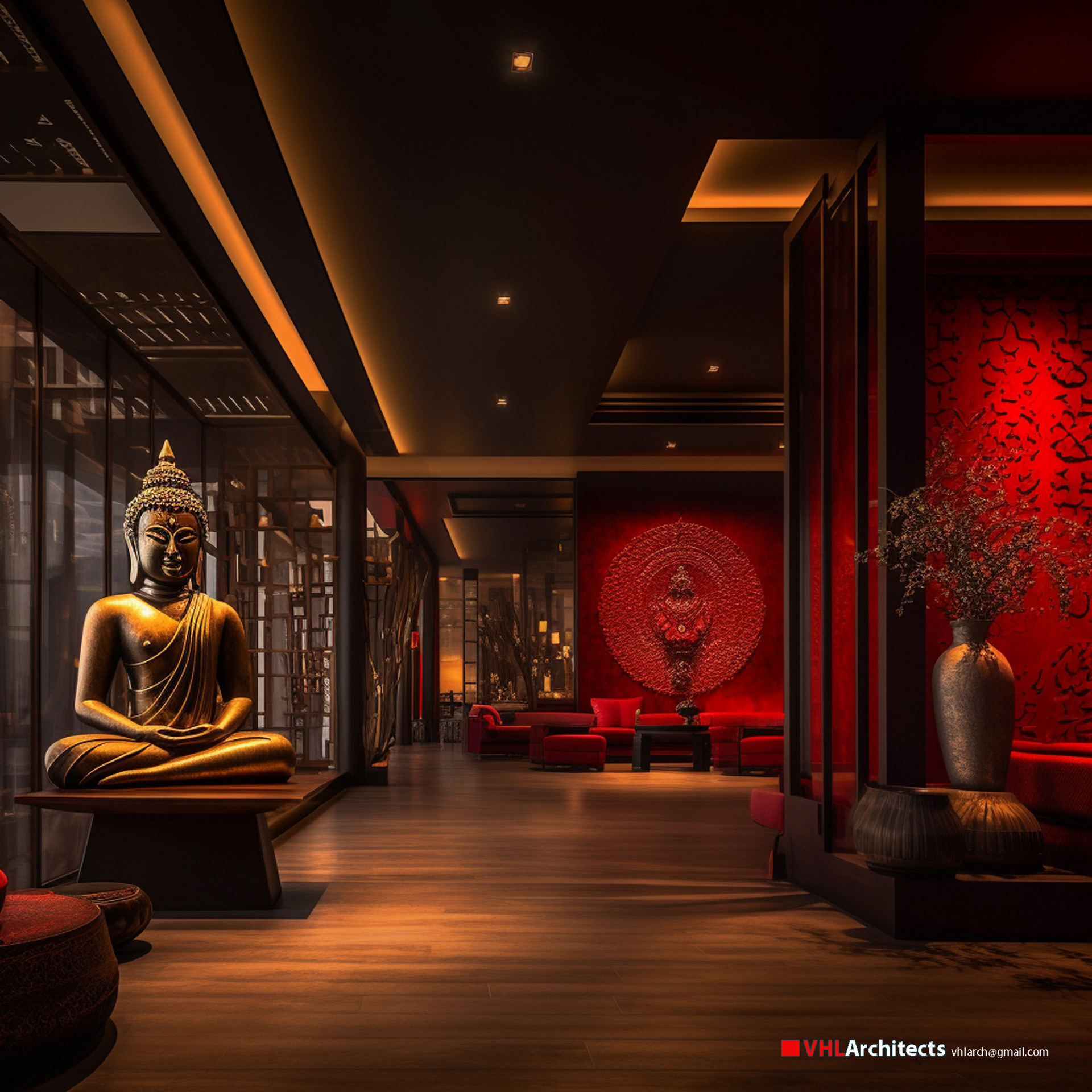 Lobby and Exhibitions with Buddhist Space-4