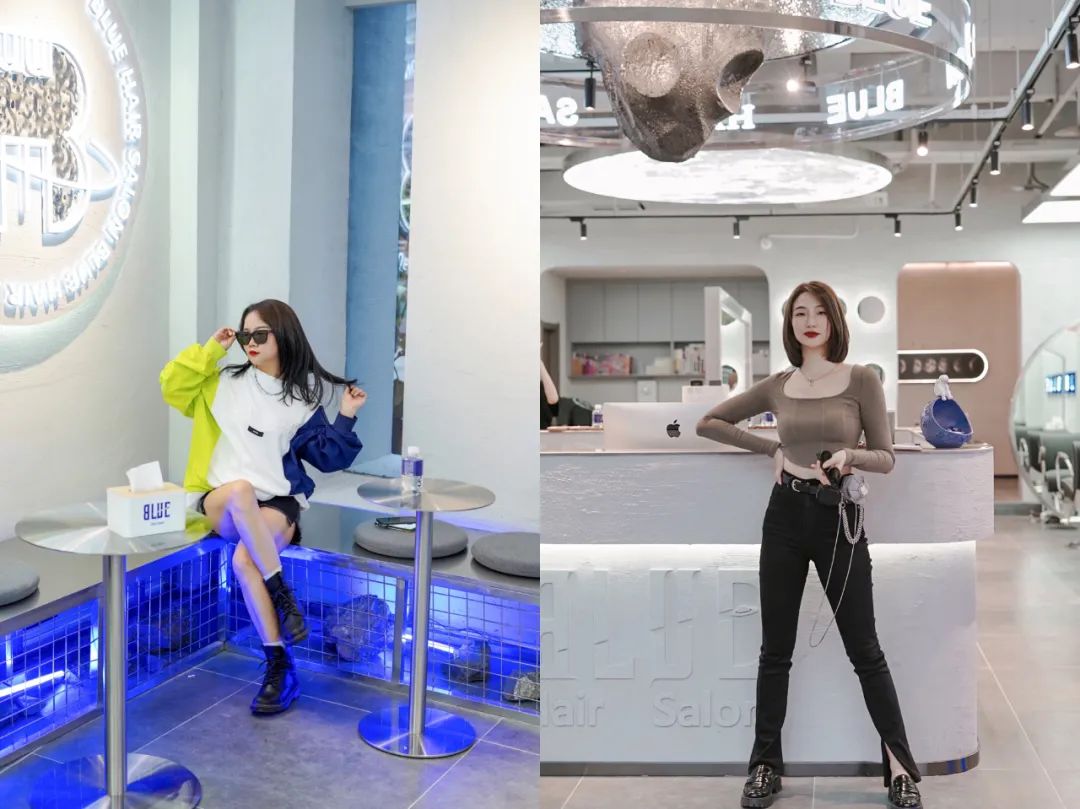 BLUE Hair Salon · 天空之境,蓝色美学空间丨JD 集點设计工作室-47