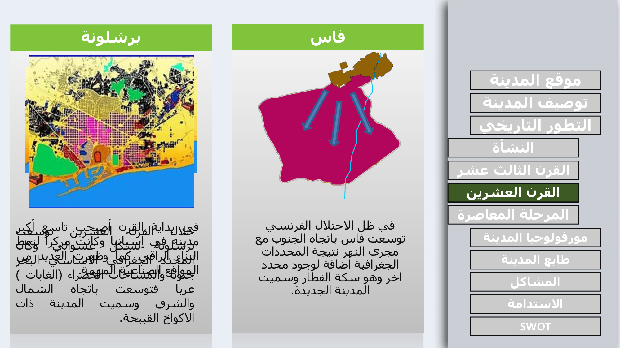 COMPARING THE URBAN DEVLOPMENT BETWEEN BACELONA AND FEZ-8