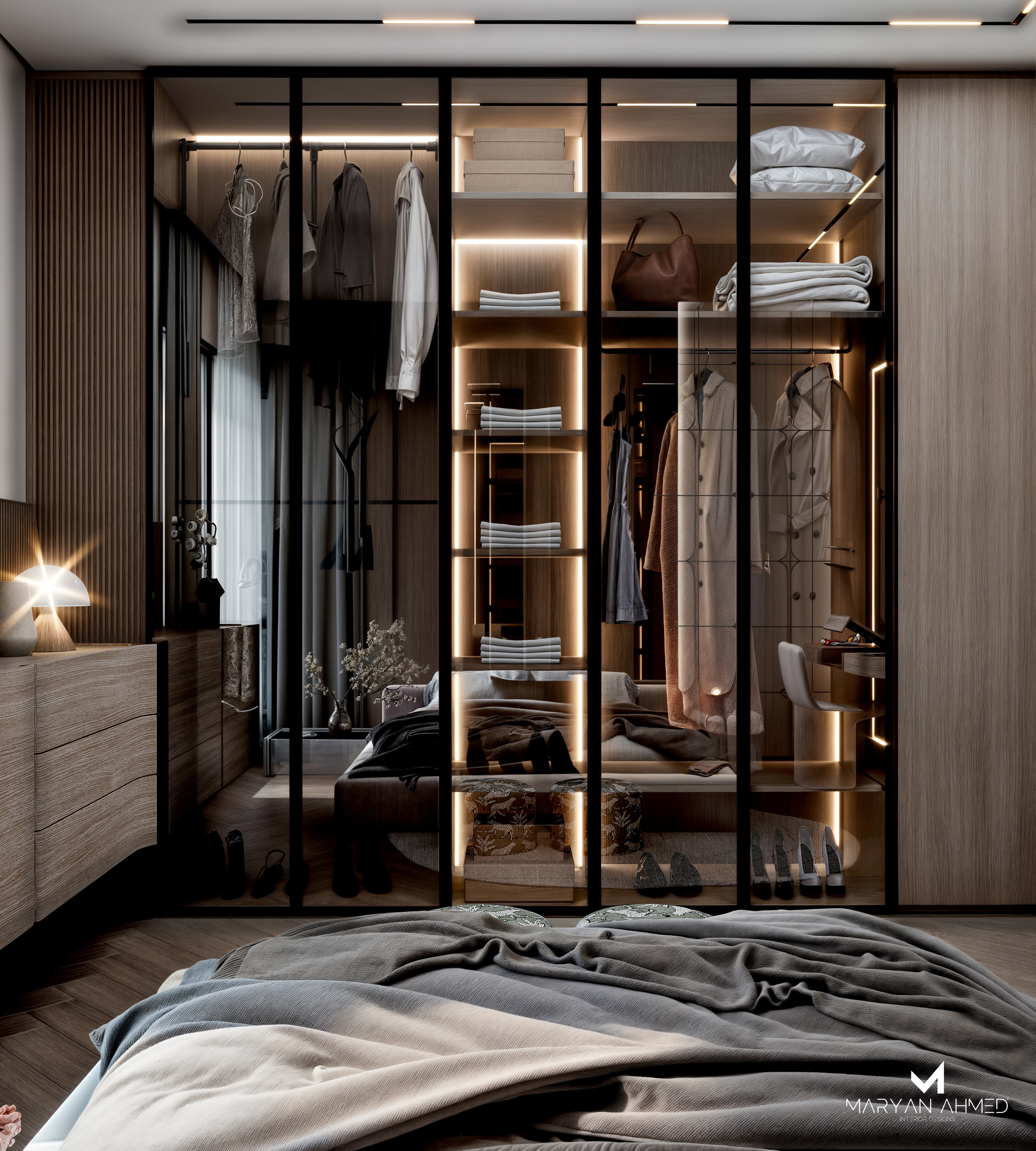 女孩主卧室设计丨EgyptCairo丨Maryan Ahmed Designs-6