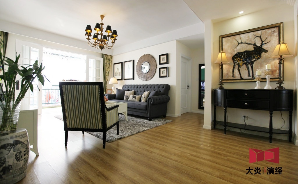 鹅掌楸珍稀木材打造美式三居,共享温馨家居生活-16