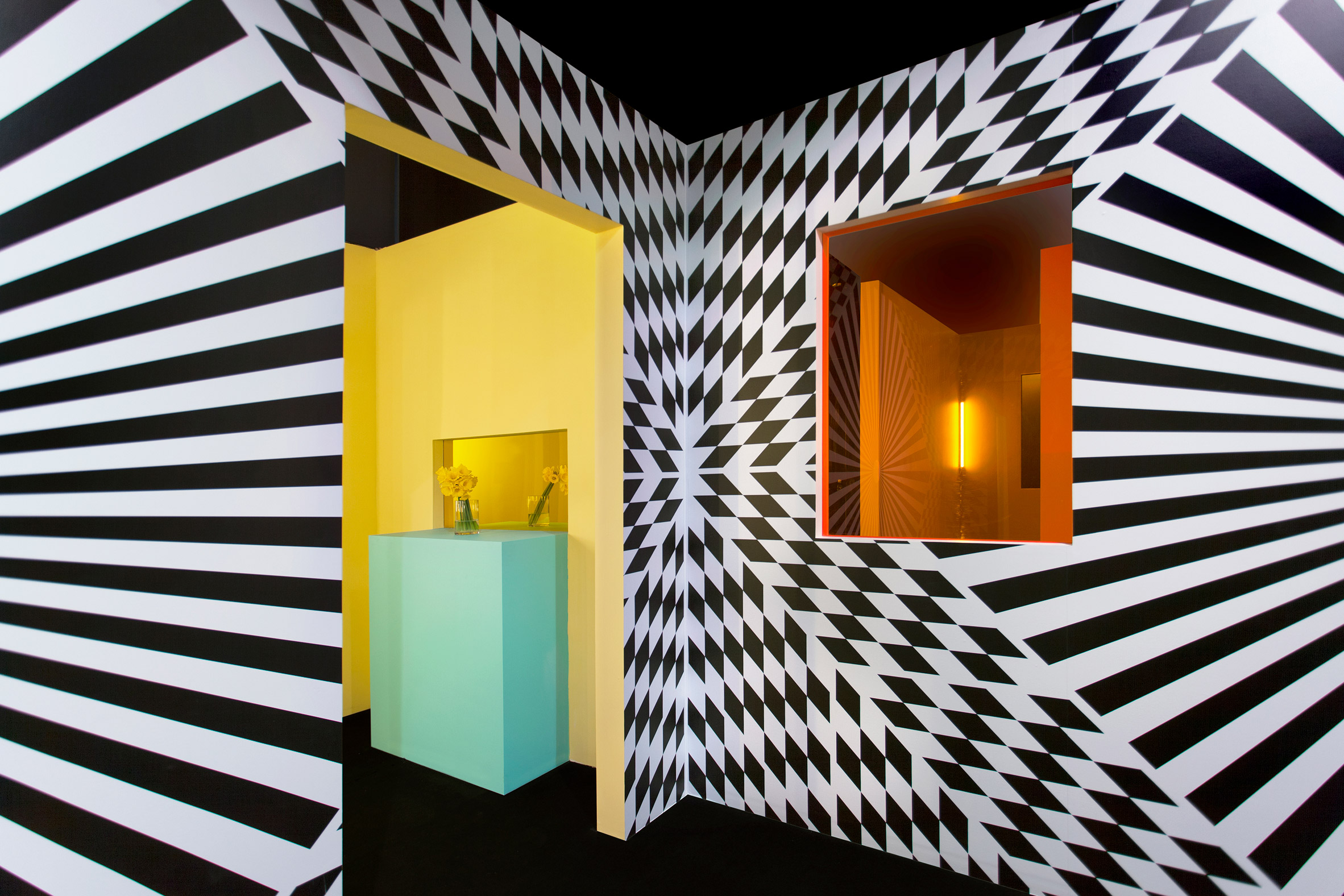 Bold patterns, mirrors and secret doors trick visitors to maze installation in New York-4