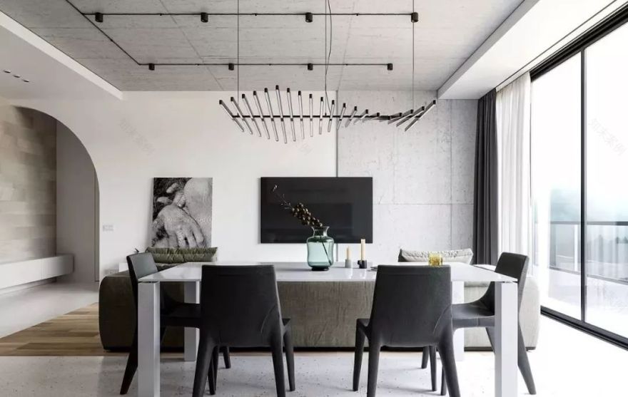 知性优雅现代公寓,以灰色为主调的 74.1m²精致空间-7