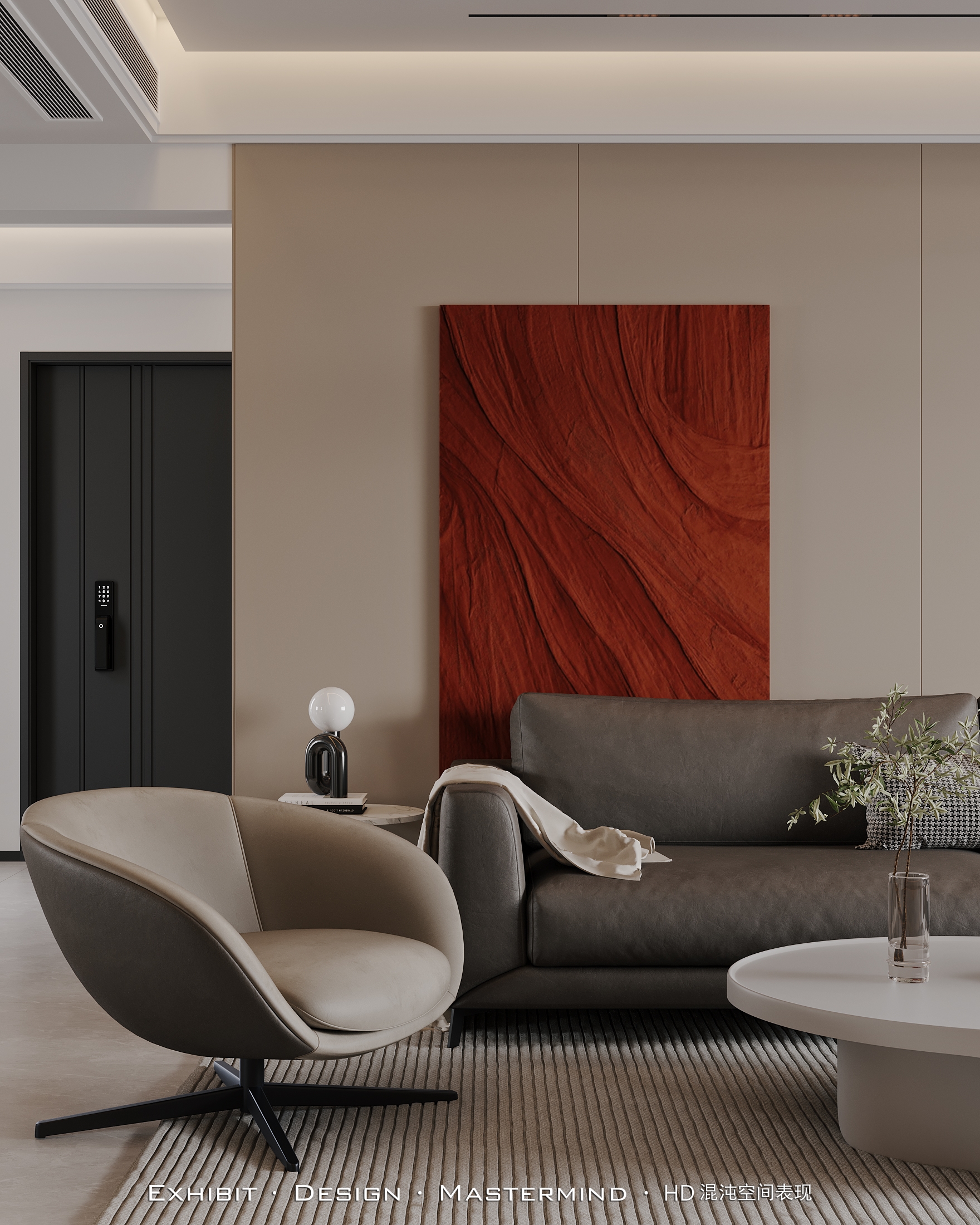 新作首发 现代轻奢风客餐厅×混沌空间视觉表现-2