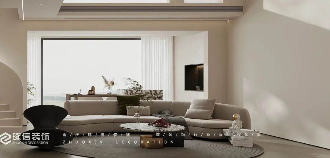 中海右岸奶油极简之家丨中国重庆丨陈庆-8