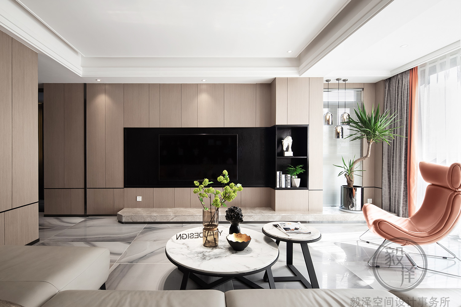 朝阳 W 宅——现代简约，书香满溢的家庭空间-14