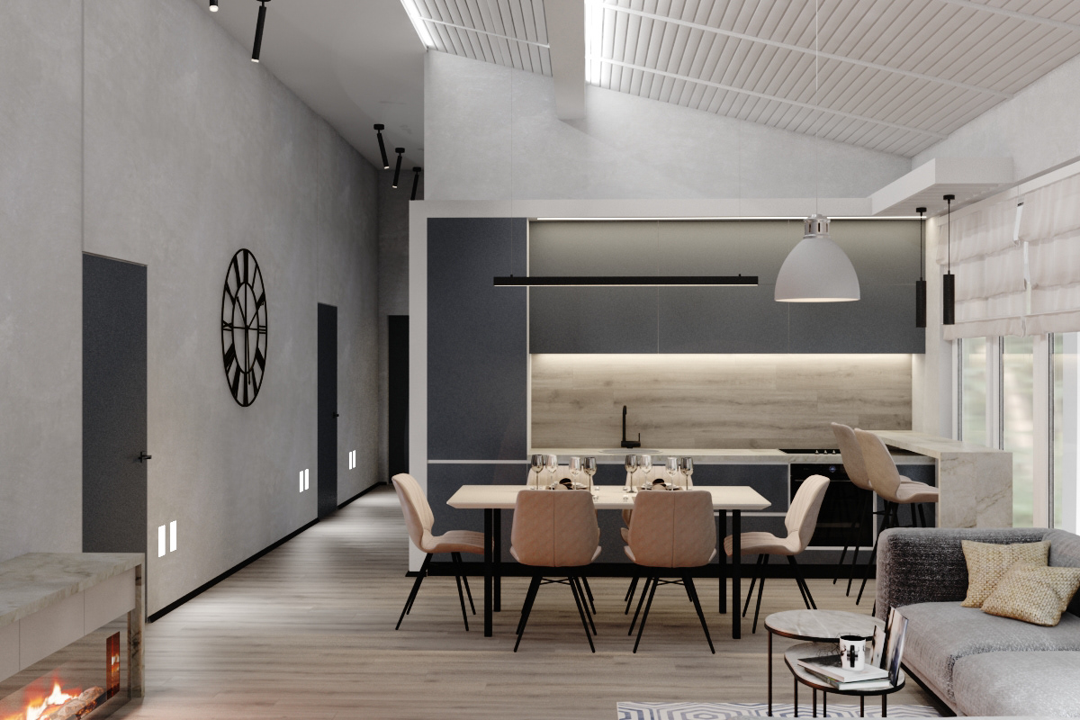 Anastasiya Gushchina丨平层丨Интерьер одноэтажного дома 120м2-1