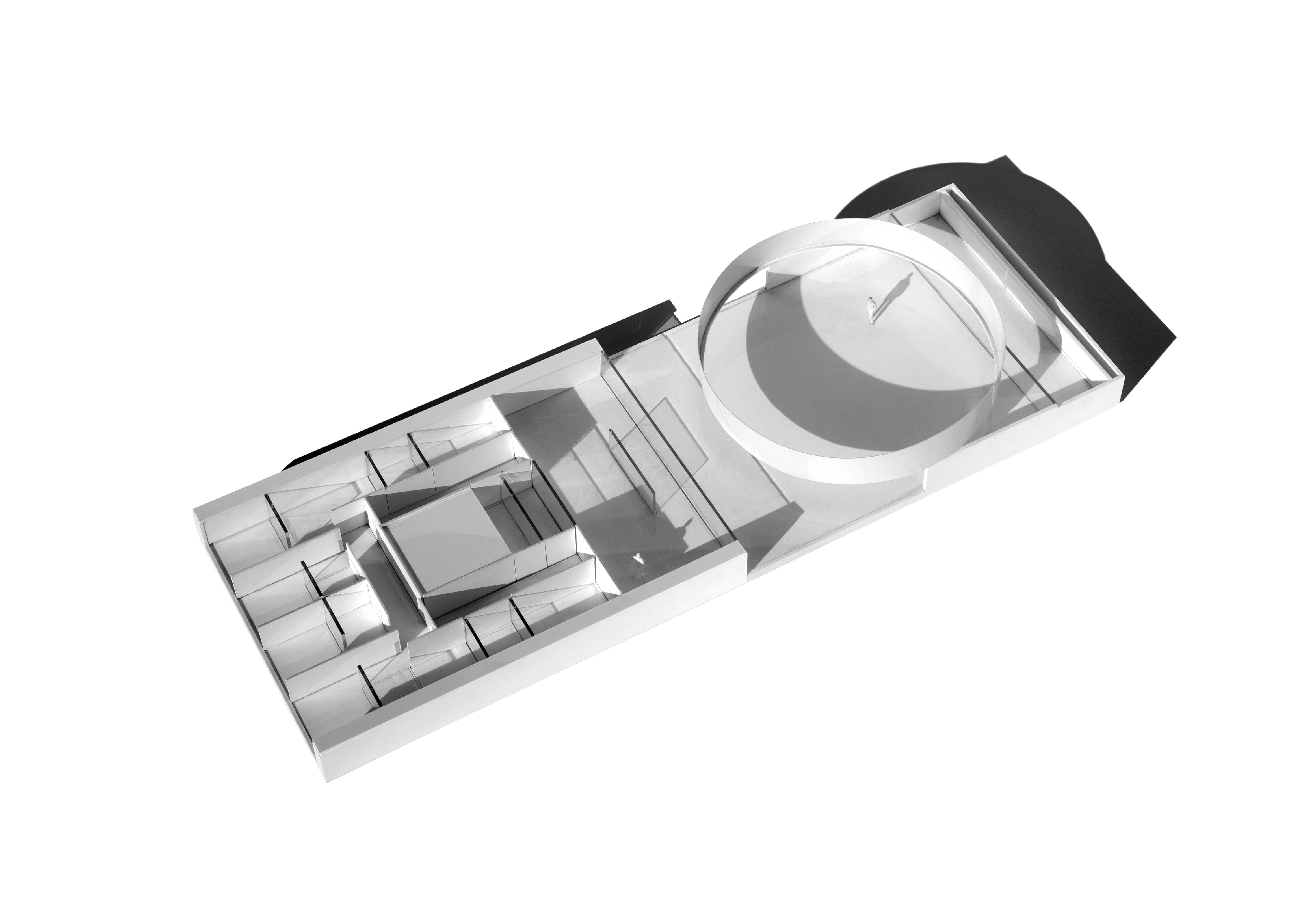 城市中心的蓝色花园别墅设计-35