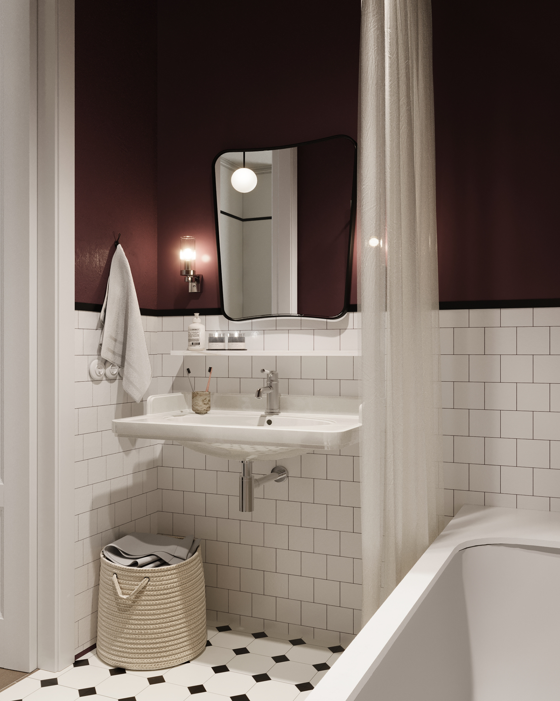 法式风格出租屋设计丨俄罗斯圣彼得堡丨Саша Михайлова-31