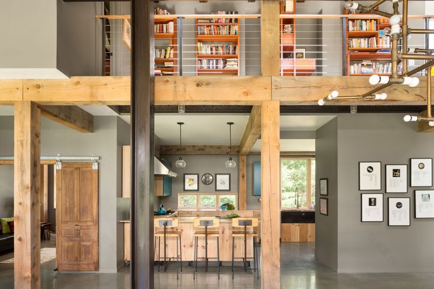 Family Farmhouse Built With Salvaged Materials from an Antique Barn-14