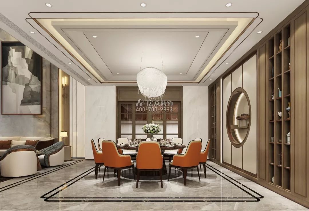 居众案例 | 1200㎡轻奢新中式别墅，意想不到的美！-20