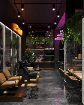 Beauty salon in fitness center