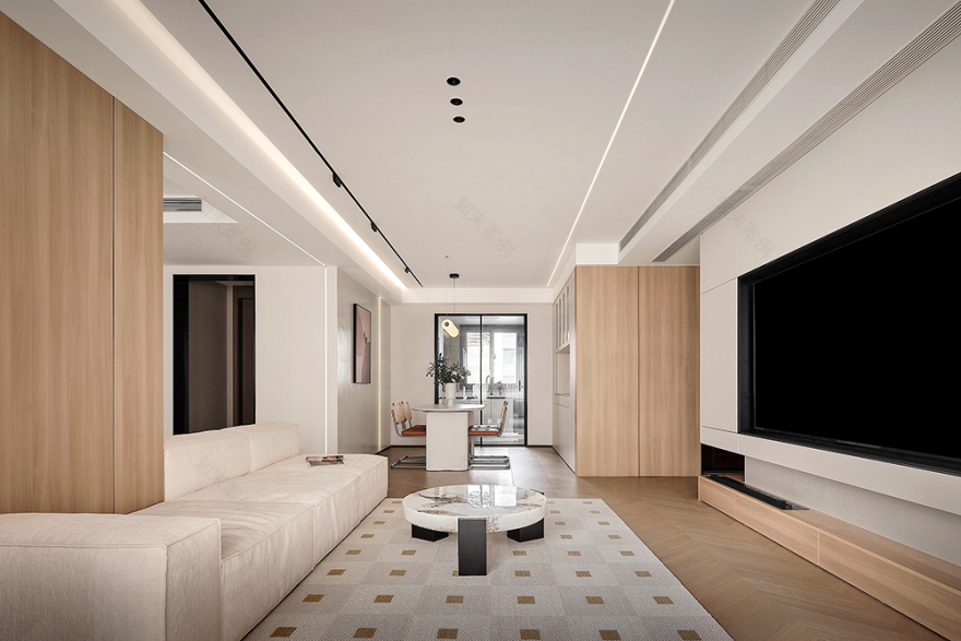 南京·棠宁府简约奶油艺术漆住宅丨中国南京丨大漠设计-17