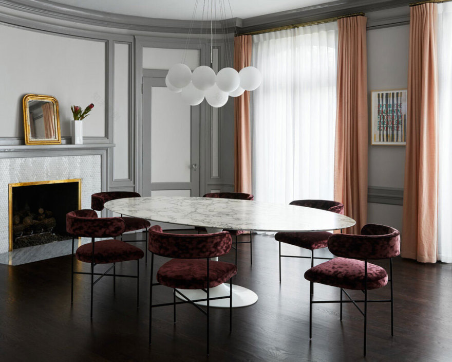 芝加哥奇幻住宅 | 黑色天花板与精致设计家具的完美结合-4