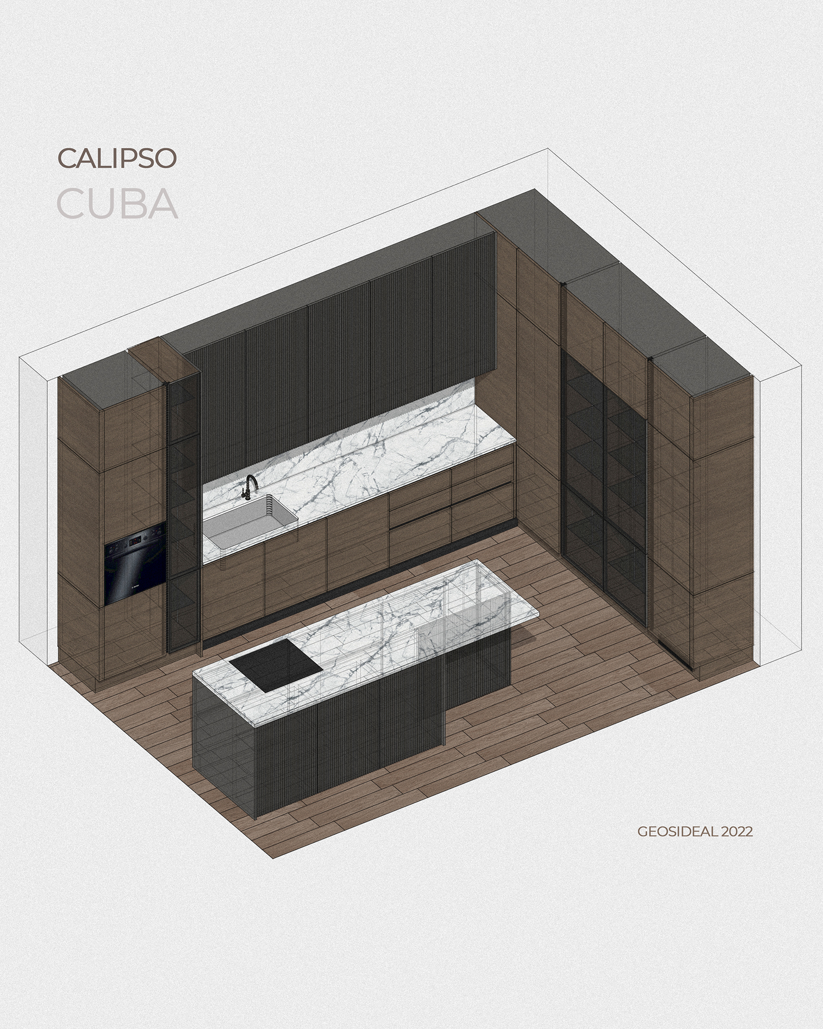 Calipso Cuba 厨房模型可视化丨GeosIdeal 工厂-8