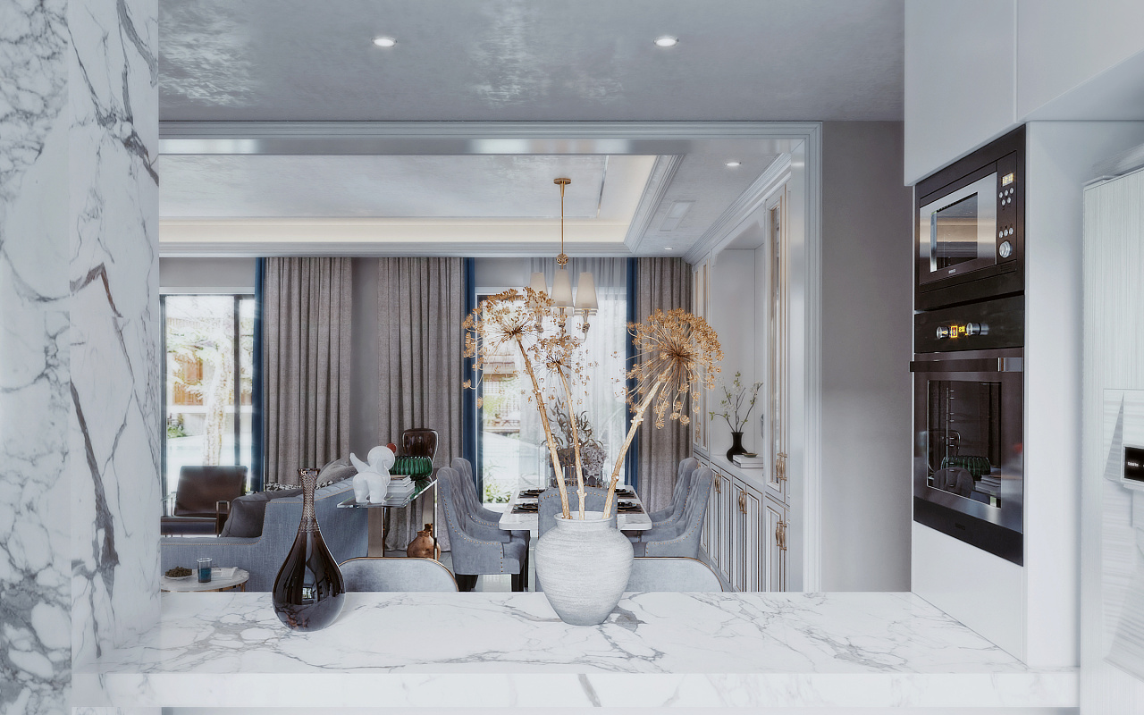 法式轻奢平层设计-9