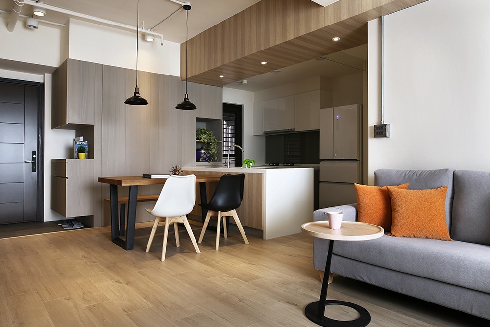 原木风简约收纳小宅  無设计空间制作-1