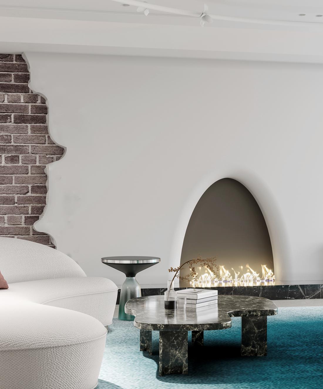 灵动弧形原木风 都市中的宁静港湾-7