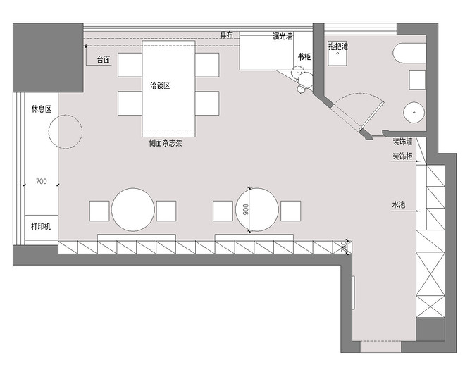 10万元办公空间60平米装修案例-14