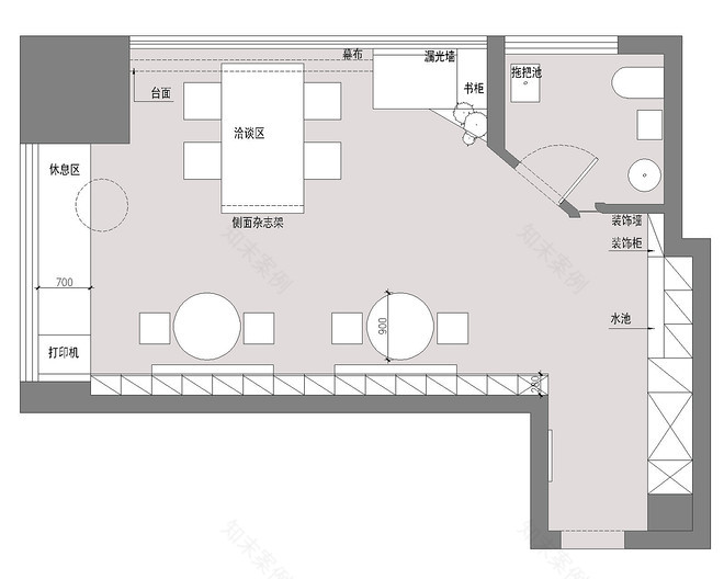 10万元办公空间60平米装修案例-14