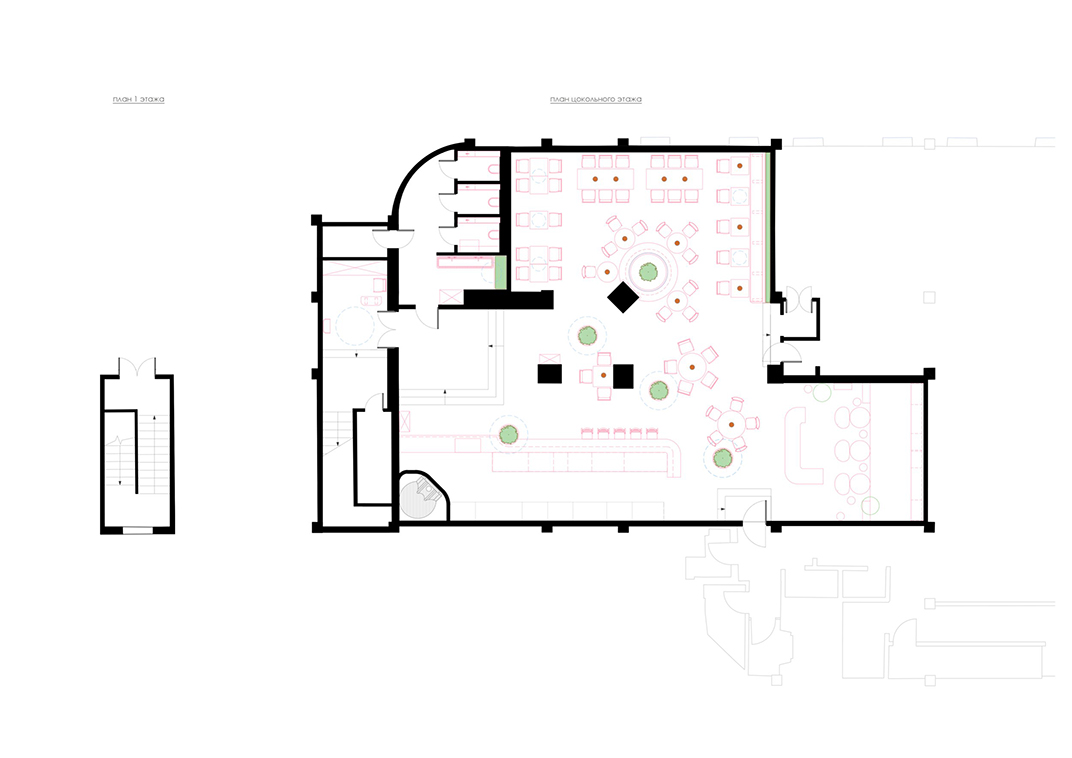 地下室家庭餐厅，俄罗斯 | Sapce design by 柳博夫·列昂季耶娃-1