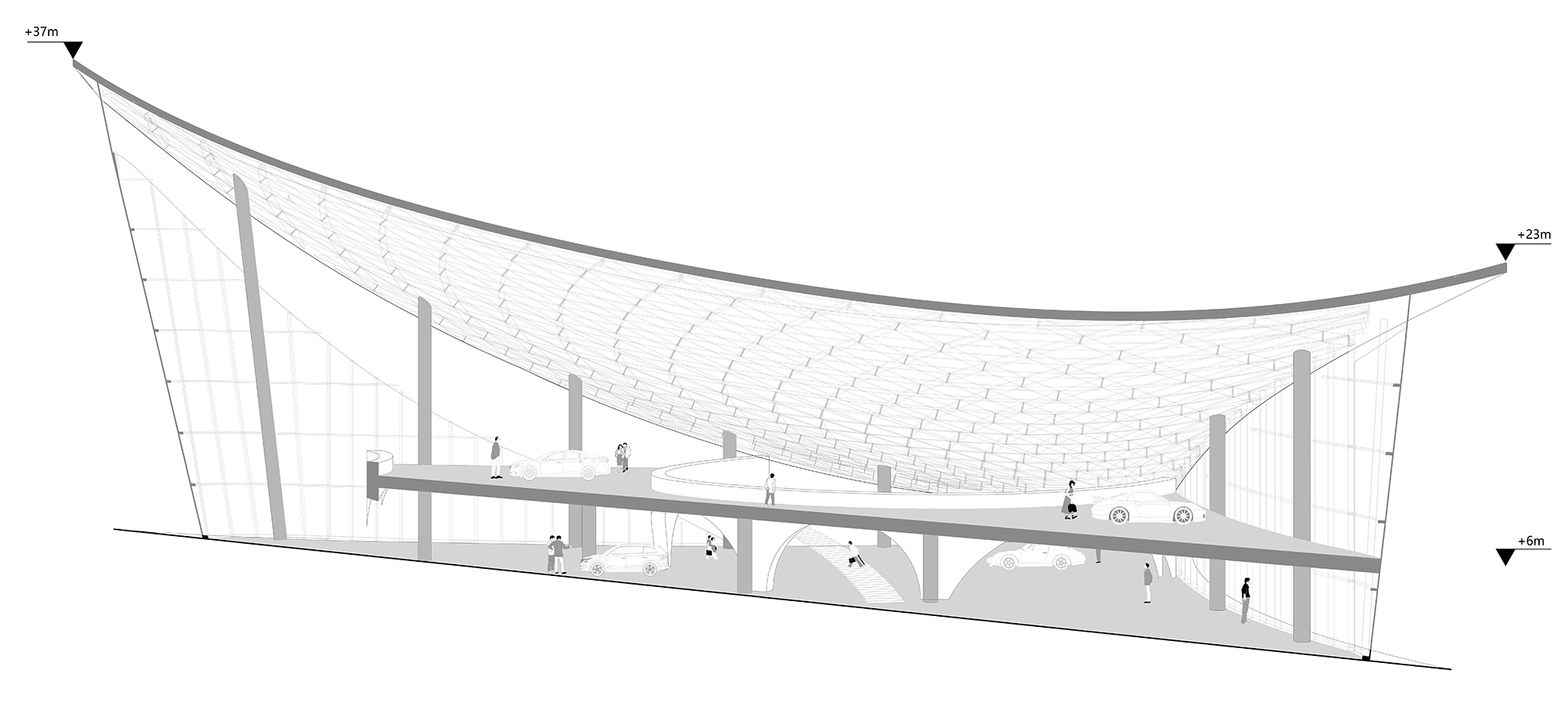 成都红旗汽车城展览中心——BEHIVE Architects 打造的地标性建筑-27