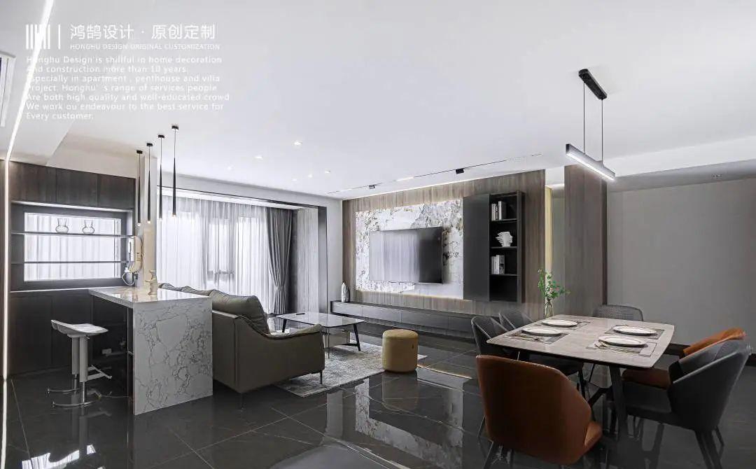 现代平层公寓设计丨中国芜湖丨芜湖鸿鹄设计-3