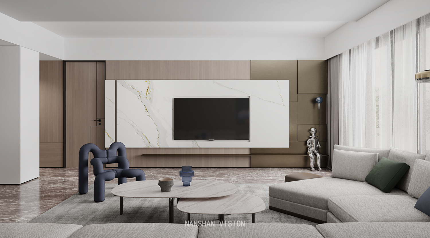 现代简约别墅设计丨南山图像-4