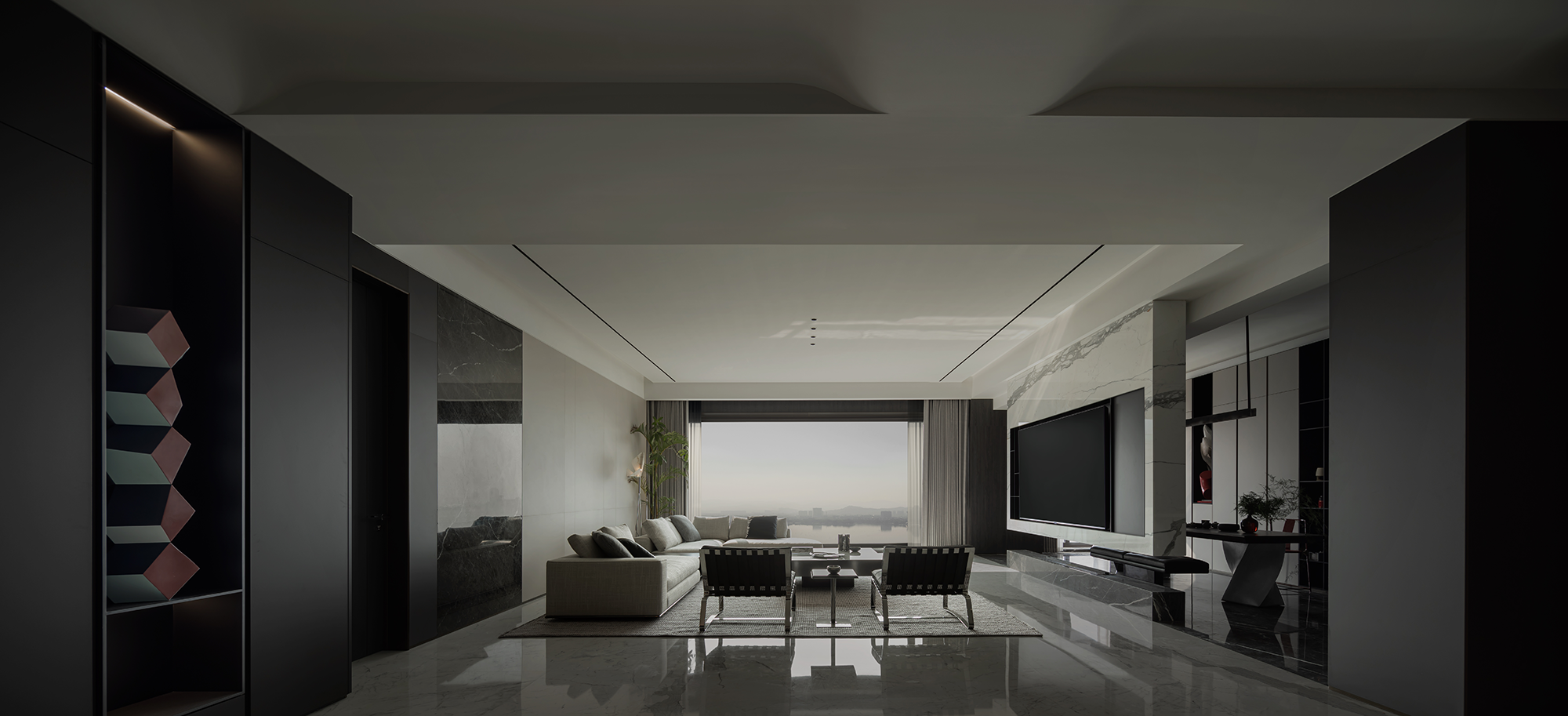 湖景大平层丨中国绍兴丨钱瀚设计团队,常青陈设-24