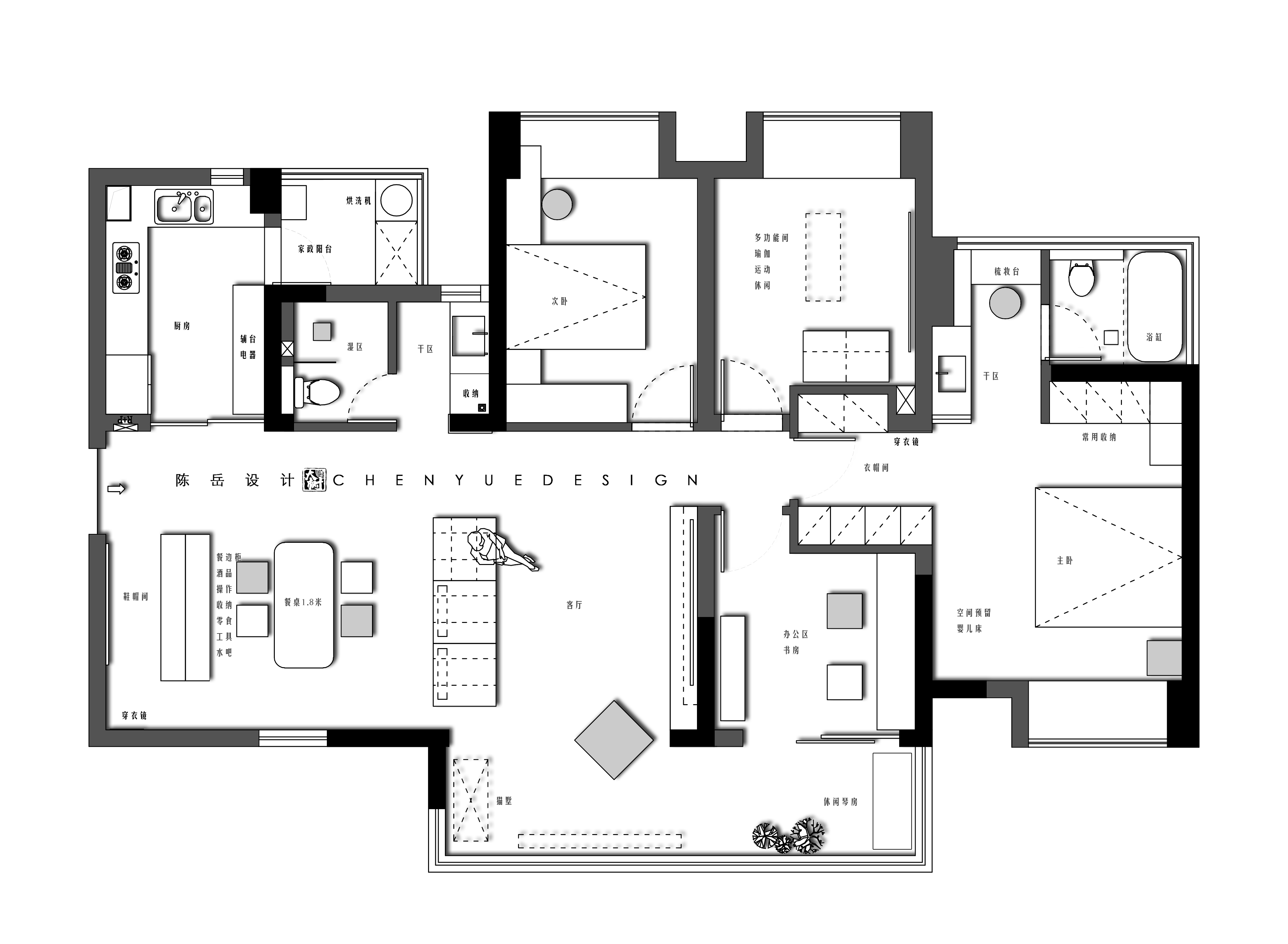 云港 · 凯德世纪名邸 143㎡室内设计丨中国成都丨陈岳-10