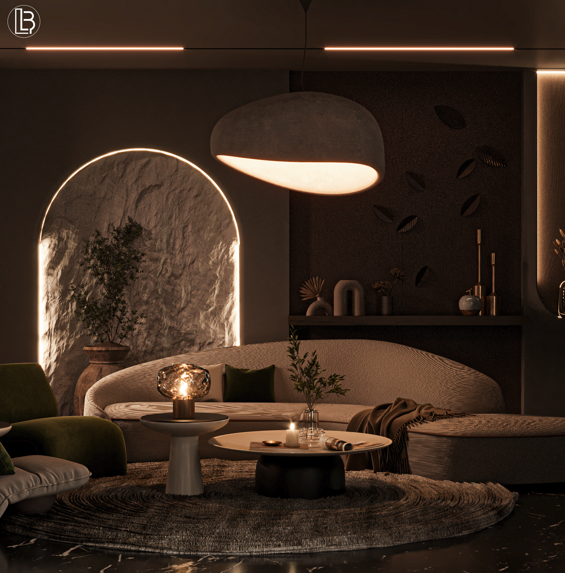 Amazing Livingroom and Small Kitchen-4